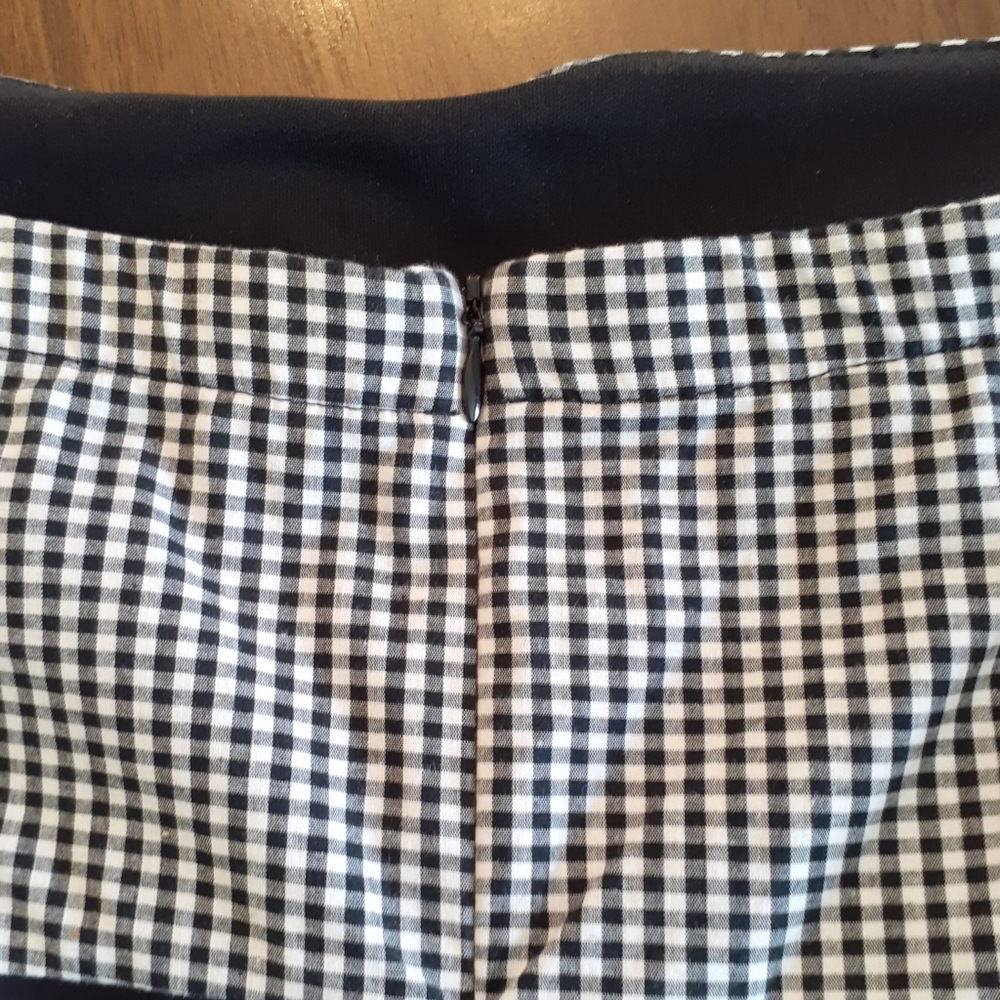 Black and White Gingham Strapless Dress - Picture 5 of 8